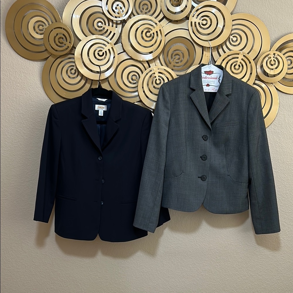 Two Talbots (1) Charcoal and (1) Black Blazer